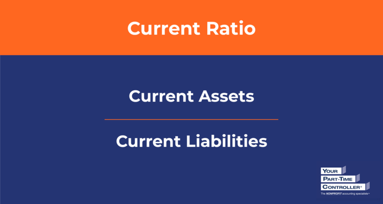 Image showing the equation for current ratio, as discussed in the section above.