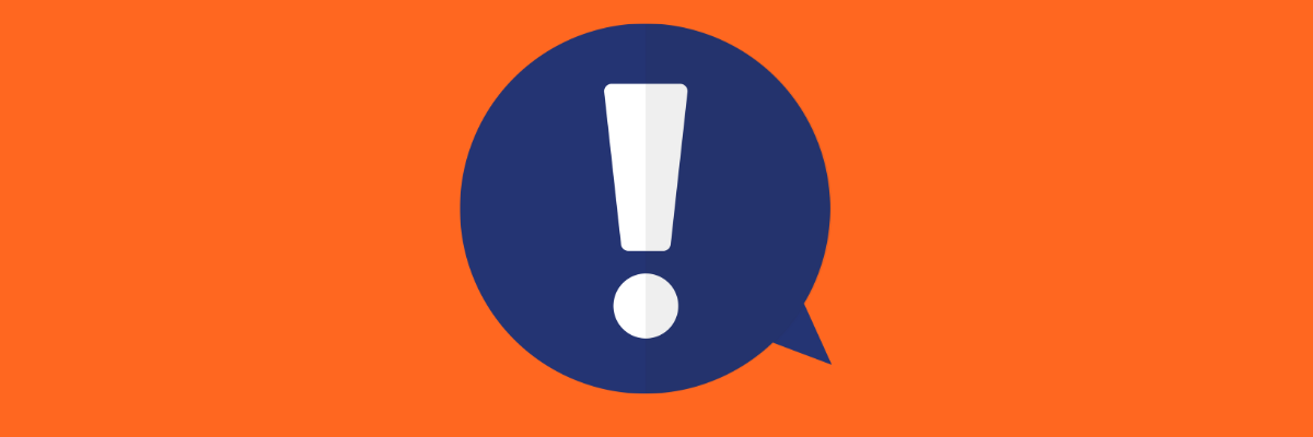 image of an exclamation point representing the alert of funding opportunities for california nonprofits